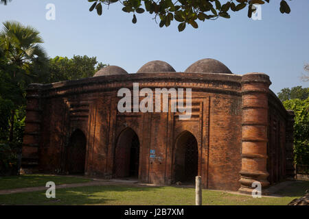 The Nine Dome Mosque. It was built in the fifteenth century. Bagerhat, Bangladesh. Stock Photo