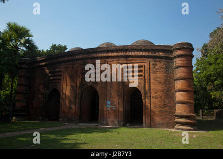 The Nine Dome Mosque. It was built in the fifteenth century. Bagerhat, Bangladesh. Stock Photo