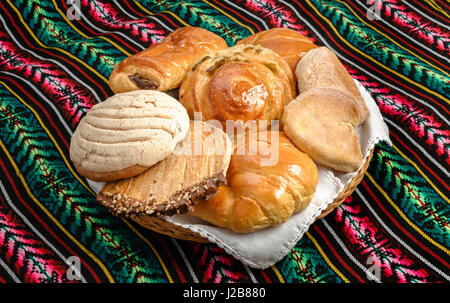 Sweet bread assorted traditional Mexican bakery Stock Photo