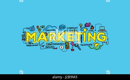 Marketing technology concept. local search marketing vector illustration. Stock Vector