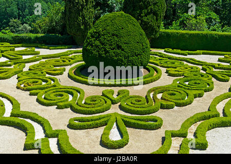 Baroque Garden, Mateus Palace, Palacio de Mateus, Mateus, Vila Real, Portugal Stock Photo