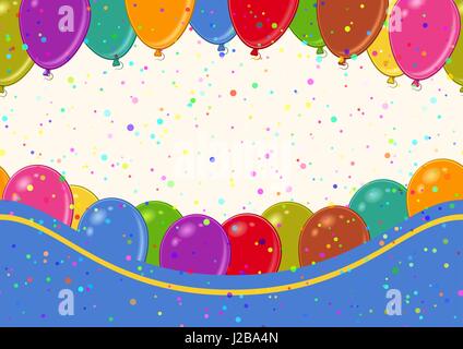 Seamless Background with Balloons Stock Vector
