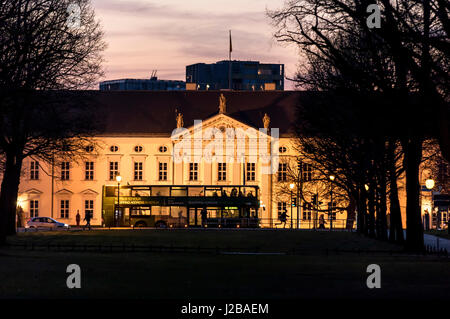 Bellevue Palace at the Tiergarten in Berlin, Germany, seat of the Federal President in Berlin, Stock Photo
