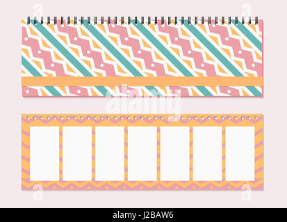 Diary design with geometric patterns Stock Photo - Alamy