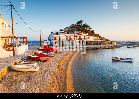 Picturesque Kokkari village on Samos island, Greece. Stock Photo