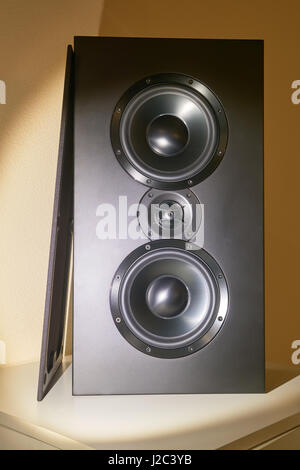 One loudspeaker in the interior with cover beside Stock Photo