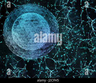 Abstract network data connection Stock Photo