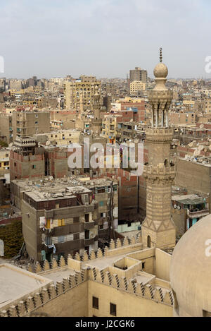 Egypt, Cairo Governorate, Cairo, view from the Minaret of the Ibn Tulun Mosque Stock Photo