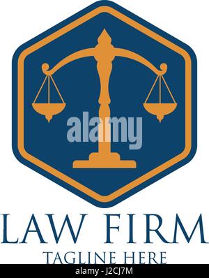 law firm logo with text space for your slogan / tagline, vector illustration Stock Vector