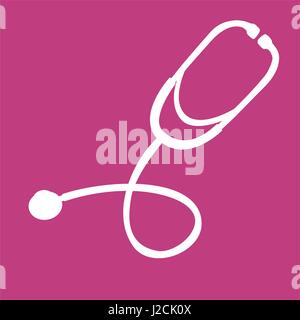 color square frame with stethoscope medical Stock Vector