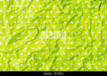Crumpled christmas wrapping paper background Stock Photo