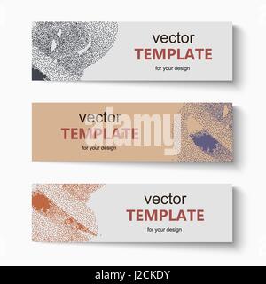 Abstract vector banner set for design Stock Vector