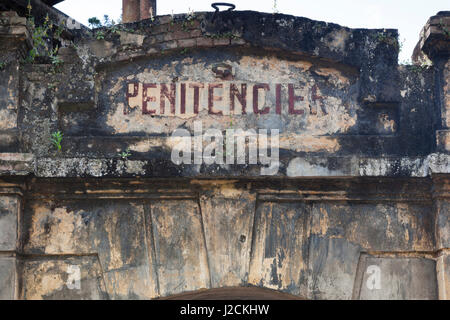 Vietnam, Son La, Old French Prison, gate Stock Photo