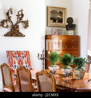 Dining area with sconce. Stock Photo