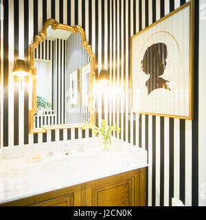 Art deco style bathroom. Stock Photo