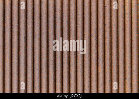 Old rusty texture of corrugated metal. Rusted galvanized iron plate Stock Photo