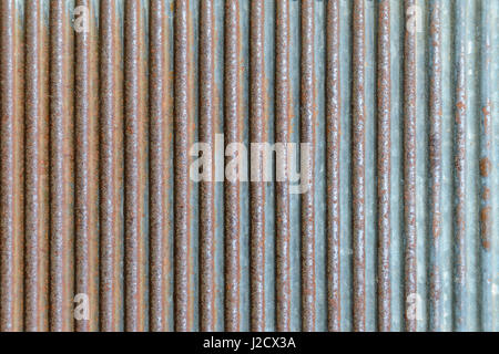 Old rusty texture of corrugated metal. Rusted galvanized iron plate Stock Photo