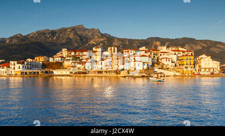 Kokkari village on Samos island, Greece. Stock Photo