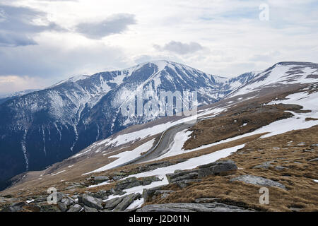 Landscape with Parang mountains in Romanian Carpathians Stock Photo