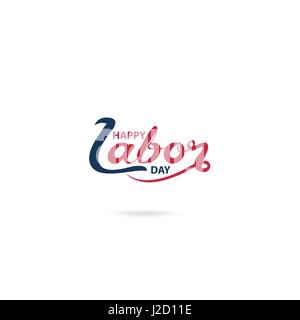 Happy Labor Day Calligraphy Background.Happy Labor Day Typographical Design Elements.Vector illustration Stock Vector