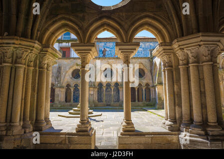 Cathedral Porto Portugal, view of the gothic cloisters sited inside the Cathedral - or Se - in Porto, Europe. Stock Photo