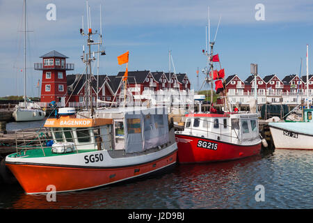 Denmark, Langeland, Bagenkop, town harbor Stock Photo