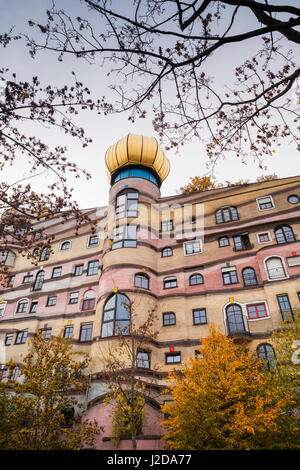 Germany, Hesse, Darmstadt, Waldspirale Residential Complex, designed by Austrian artist Friedensreich Hundertwasser, exterior Stock Photo