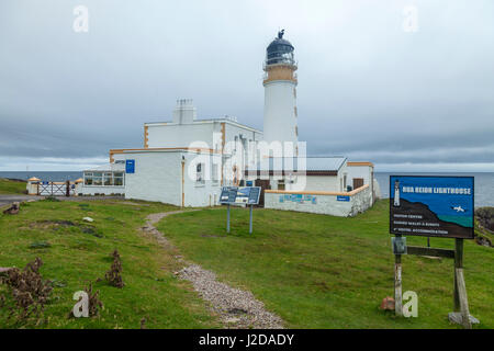Rua Reidh lighthouse onthe Rubh'Re Point, Wester Ross near Gairloch, Scotland. Stock Photo