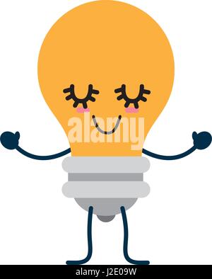 Bulb cute cartoon Stock Vector