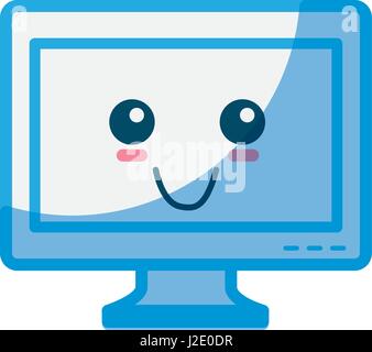 Tv media technology cute kawaii cartoon Stock Vector Image & Art - Alamy