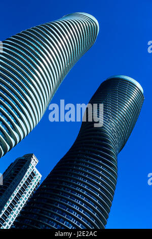 Absolute Condominium; Towers 4 & 5 (The Marilyn Monroe Towers) Mississauga, Peel Region, Ontario, Stock Photo