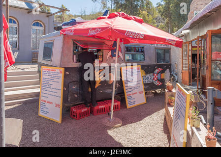 BARRYDALE, SOUTH AFRICA - MARCH 25, 2017: A milkshake bar at the Diesel and Creme restaurant in Barrydale, a small town on the scenic Route 62 in the 