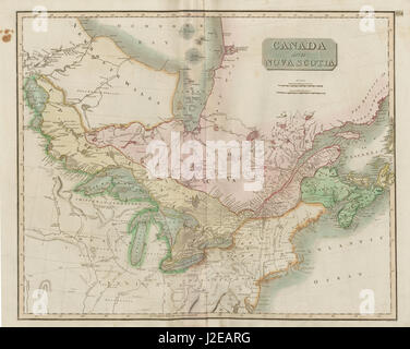 'Canada and Nova Scotia' by John Thomson. British North America 1817 old map Stock Photo