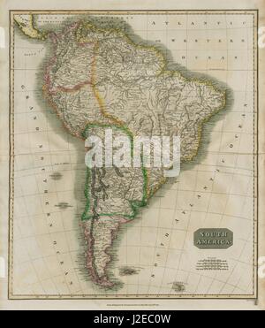 A Map of South America Containing Tierra-Firma, Guayana, New Granada,  ia, Brasil, Peru, Paraguay, Chaco, Tucuman, Chili and Patagonia by  Thomas