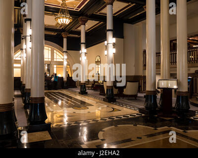 Lobby of the Driskill Hotel, downtown Austin, Texas. Stock Photo