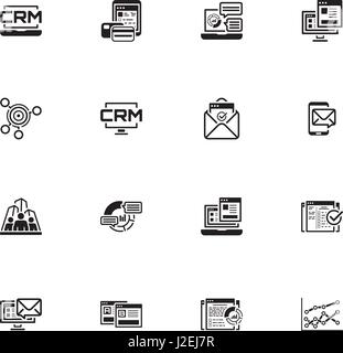 Set of Business and Marketing Flat icons Stock Vector