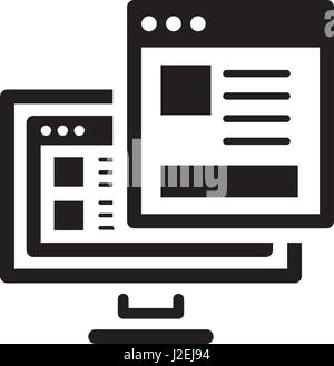 Landing Page Icon. Flat Design. Stock Vector