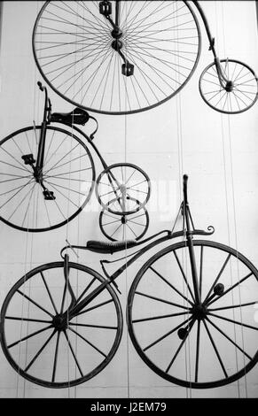 Europe, Switzerland, Lucerne. Bicycle display, Swiss Transport Museum (Large format sizes available) Stock Photo