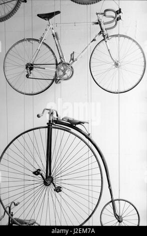 Europe, Switzerland, Lucerne. Bicycle display, Swiss Transport Museum (Large format sizes available) Stock Photo