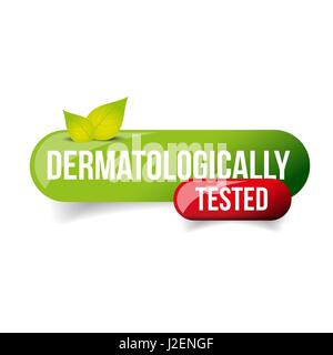 Dermatologically Tested vector button Stock Vector