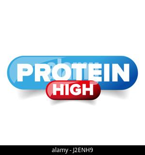 High Protein vector button Stock Vector