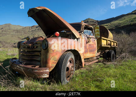 Old farm truck in Eastern Washington. Stock Photo