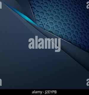 Abstract background banner template with arabic geometric pattern Stock Vector