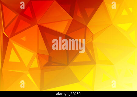 Bright golden yellow abstract random sizes low poly geometric background Stock Photo