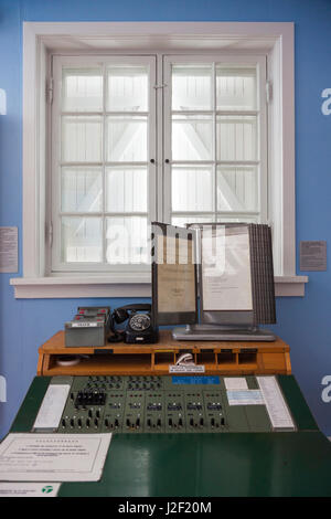 Greenland, Qaqortoq, Tele Museum, communications museum in former mountainside radio station, editorial release (PR) (Editorial Use Only) Stock Photo