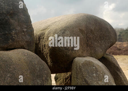 Megalithic tomb D54 in Havelte, The Netherlands Stock Photo