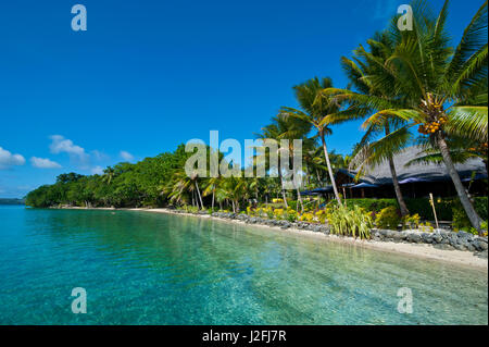 Beach at the Aore Islet before Espiritu Santo Island, Vanuatu, South Pacific Stock Photo