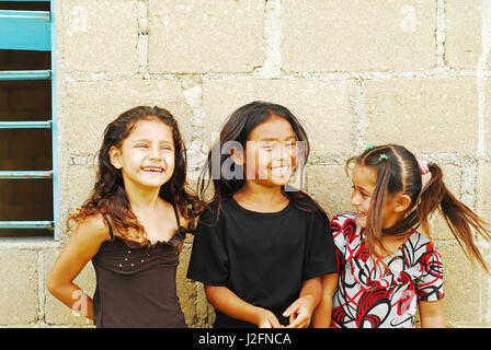 Belize, El Progreso, 3 girlfriends Stock Photo