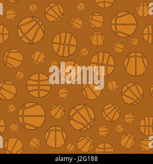 Basketball Creative Logo Seamless Pattern Stock Vector