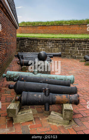 Historic Fort McHenry, birthplace of the Star Spangled Banner, the national anthem of the USA. Stock Photo